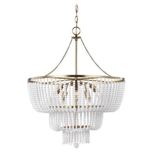 Visual Comfort Studio Collection Jackie 22-Inch Satin Brass Chandelier by Visual Comfort Studio 3180706-848