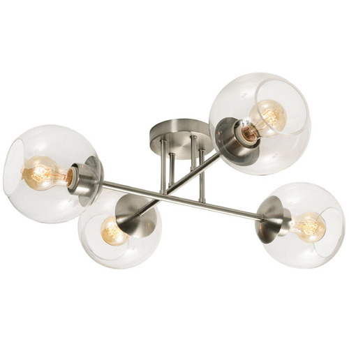 AFX Lighting Afx Lighting Jamie Satin Nickel Semi-Flushmount Light JAMC24MBSN