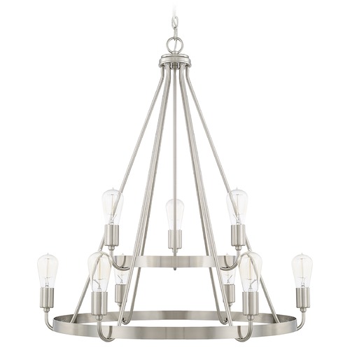 HomePlace by Capital Lighting Tanner 31.25-Inch Brushed Nickel Chandelier by HomePlace by Capital Lighting 420091BN