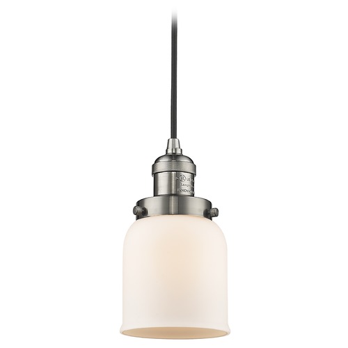 Innovations Lighting Small Bell Brushed Satin Nickel Mini Pendant by Innovations Lighting 201C-SN-G51