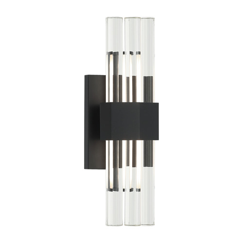 Matteo Lighting Matteo Lighting Krustallos Matte Black LED Vertical Bathroom Light S06913MB