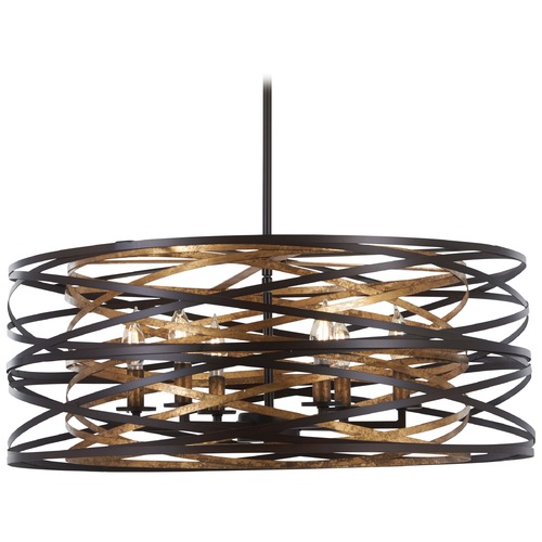 Minka Lavery Vortic Flow Dark Bronze with Mosaic Gold Pendant by Minka Lavery 4673-111