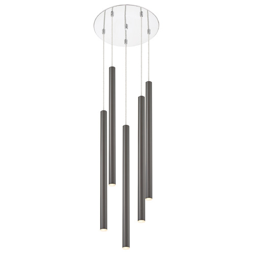 Z-Lite Forest Chrome LED Multi-Light Pendant by Z-Lite 917MP24-PBL-LED-5RCH