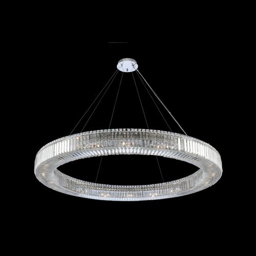 Allegri Lighting Rondelle 60-Inch Pendant in Polished Chrome by Allegri Crystal 11713-010-FR001