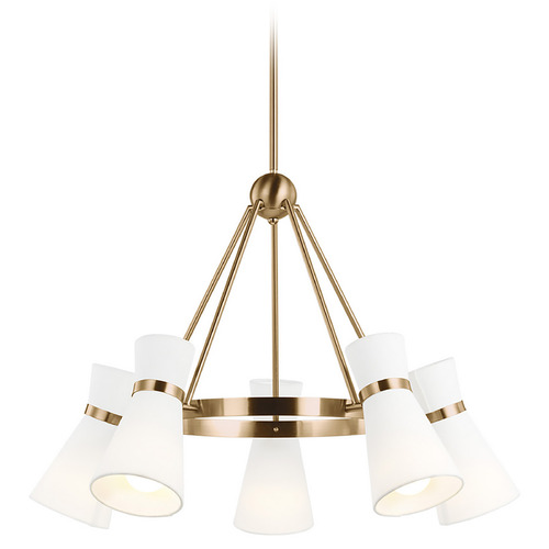 Visual Comfort Studio Collection Visual Comfort Studio Collection Clark Satin Brass Chandelier 3190505-848