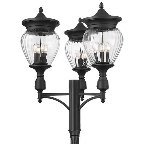 Z-Lite Z-Lite Davina Black Post Light 5016PHBR-3-564P-BK