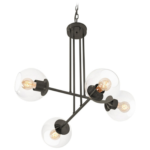 AFX Lighting Afx Lighting Jamie Black Pendant Light with Globe Shade JAMP25MBBK