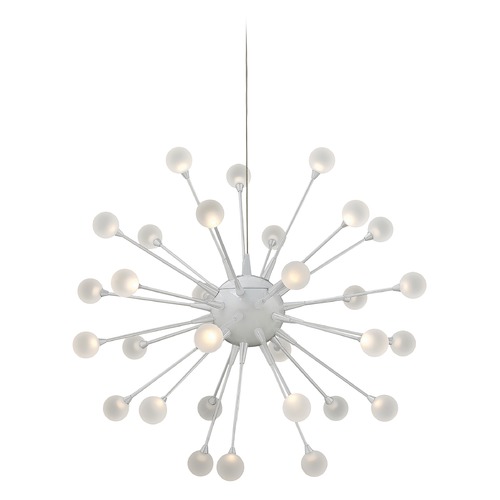 Fredrick Ramond Impulse 24-Inch LED Chandelier in Cloud by Fredrick Ramond FR44413CLD