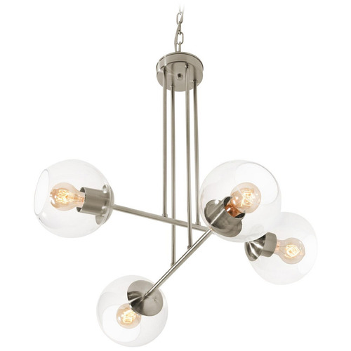 AFX Lighting Afx Lighting Jamie Satin Nickel Pendant Light with Globe Shade JAMP25MBSN
