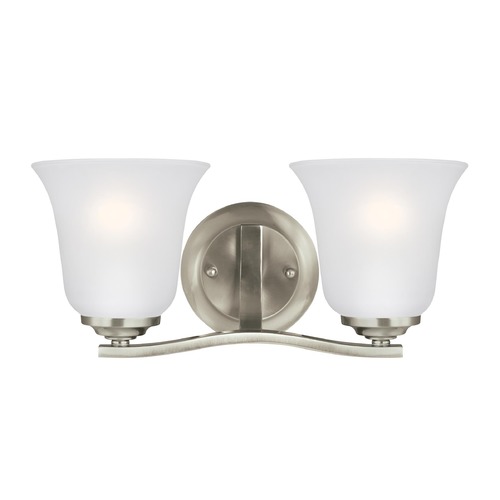 Generation Lighting Emmons Brushed Nickel Bathroom Light by Generation Lighting 4439002-962