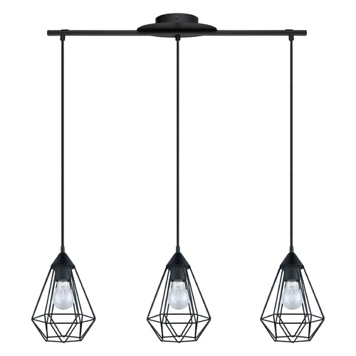 Eglo Lighting Tarbes Matte Black Multi-Light Pendant by Eglo Lighting 94189A