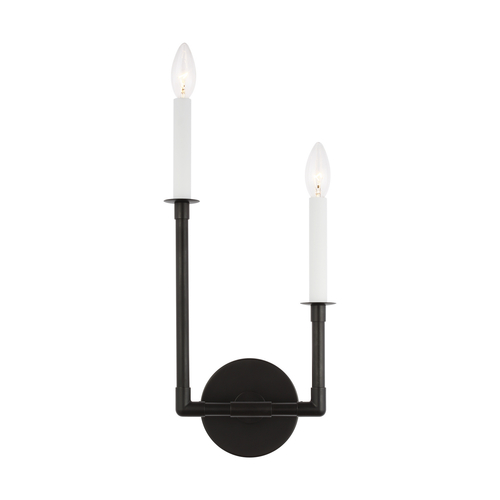 Visual Comfort Studio Collection Chapman & Meyers Bayview Double Left Sconce in Aged Iron by Visual Comfort Studio CW1102AI