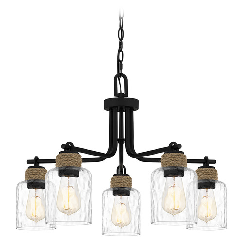 Quoizel Lighting Baltic 25.50-Inch Chandelier in Matte Black by Quoizel Lighting BTC5025MBK