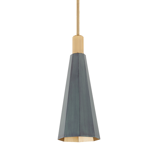 Troy Lighting Huntley Mini Pendant in Patina Brass & Verde by Troy Lighting F8308-PBR/VER