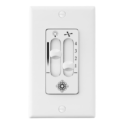 Generation Lighting Fan Collection Four-Speed Dimmer Wall Control by Visual Comfort & Co Fan Collection ESSWC-6-WH