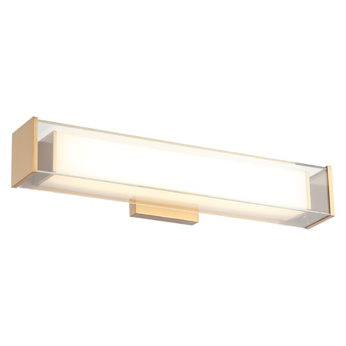 Matteo Lighting Cardenne Aged Gold Brass LED Vertical Bathroom Light by Matteo Lighting S04420AG