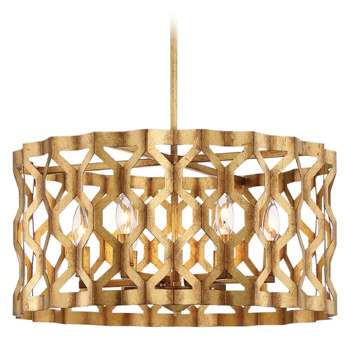Metropolitan Lighting Coronade Pandora Gold Leaf Pendant by Metropolitan Lighting N6775-293