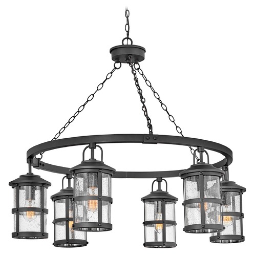 Hinkley Lakehouse 42-Inch Black LED Outdoor Chandelier by Hinkley Lighting 2689BK-LL