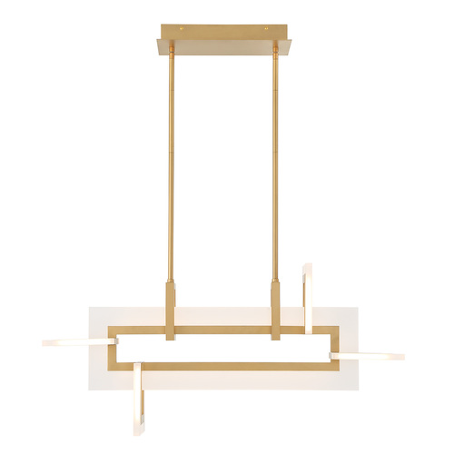 Eurofase Lighting Inizio 33-Inch LED Linear Chandelier in Gold by Eurofase 45718-014