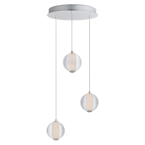 ET2 Lighting Rhythm Polished Chrome LED Multi-Light Pendant by ET2 Lighting E24643-144PC