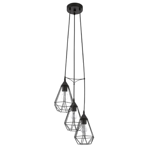 Eglo Lighting Tarbes Matte Black Multi-Light Pendant by Eglo Lighting 94191A