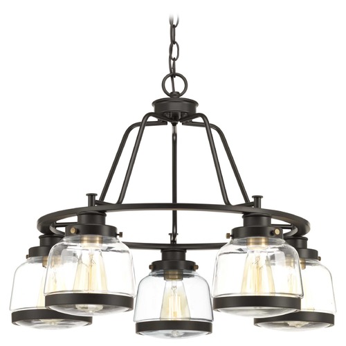 Progress Lighting Judson Antique Bronze 5-Light Chandelier by Progress Lighting P400058-020