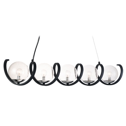 Maxim Lighting Curlicue Black & Polished Nickel Linear Light by Maxim Lighting 35105CDBKPN
