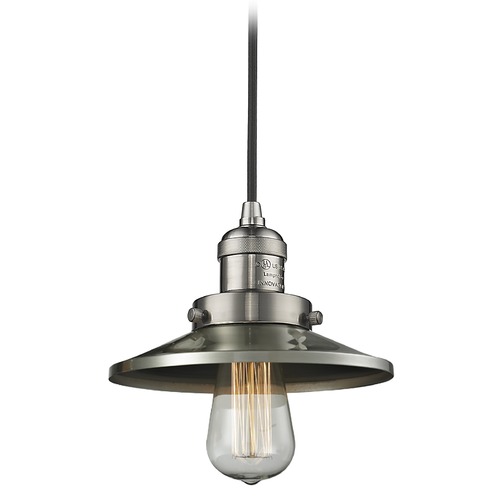 Innovations Lighting Railroad Brushed Satin Nickel Mini Pendant by Innovations Lighting 201C-SN-M2