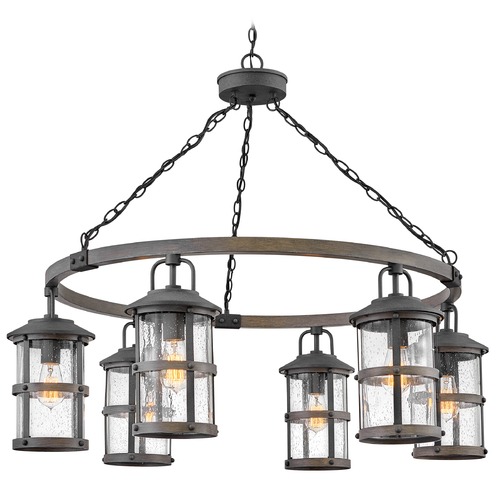 Hinkley Lakehouse 42-Inch Aged Zinc LED Outdoor Chandelier by Hinkley Lighting 2689DZ-LL