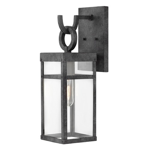 Hinkley Porter Medium Aged Zinc LED Outdoor Wall Light by Hinkley Lighting 2800DZ-LL