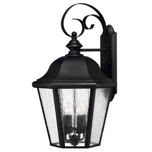 Hinkley Seeded Glass Outdoor Wall Light Black by Hinkley Lighting 1675BK