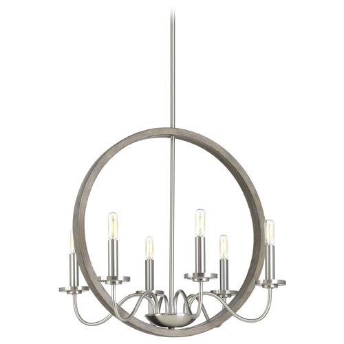 Progress Lighting Fontayne Brushed Nickel 6-Light Chandelier by Progress Lighting P400081-009