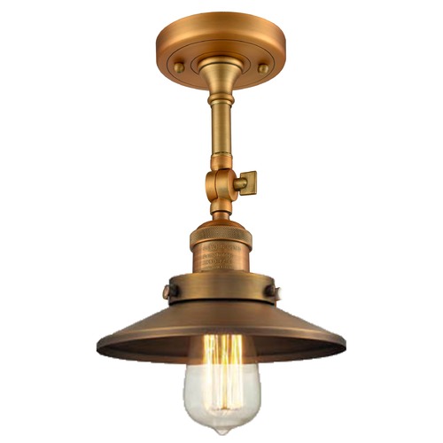 Innovations Lighting Railroad Brushed Brass Semi-Flush Mount by Innovations Lighting 201F-BB-M4