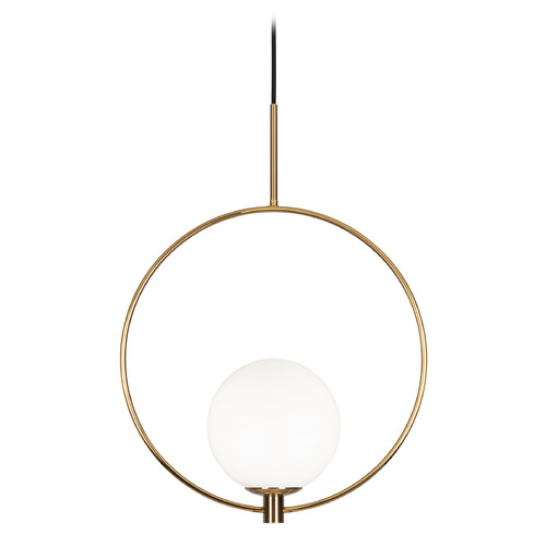 Matteo Lighting Aerial Aged Gold Brass Pendant by Matteo Lighting C71311AGOP