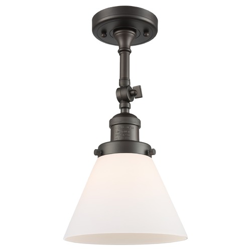 Innovations Lighting Large Cone Oil Rubbed Bronze Semi-Flush Mount by Innovations Lighting 201F-OB-G41