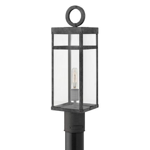 Hinkley Porter Large Aged Zinc LED Post Light by Hinkley Lighting 2801DZ-LL