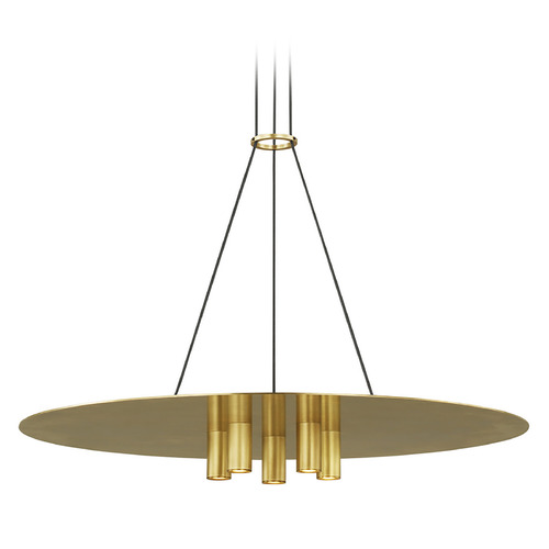 Visual Comfort Modern Collection Ponte 22-Inch 277V LED Pendant in Natural Brass by Visual Comfort Modern 700TDPNT22NB-LED930-277
