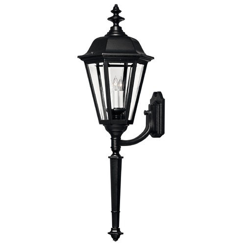 Hinkley Outdoor Wall Light with Clear Glass in Black by Hinkley Lighting 1470BK