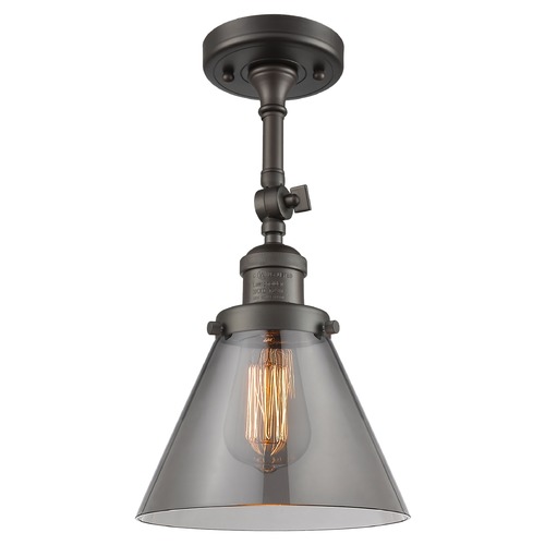 Innovations Lighting Large Cone Oil Rubbed Bronze Semi-Flush Mount by Innovations Lighting 201F-OB-G43