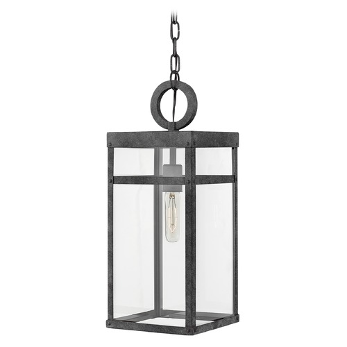 Hinkley Porter Aged Zinc LED Outdoor Hanging Light by Hinkley Lighting 2802DZ-LL