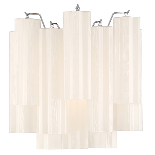 Crystorama Lighting Crystorama Lighting Addis Polished Chrome Sconce ADD-303-CH-WH