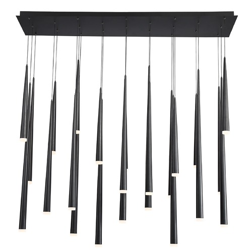 Modern Forms by WAC Lighting Cascade 23-Light LED Pendant in Black by Modern Forms PD-41823L-BK