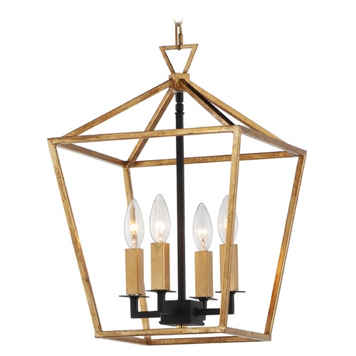 Maxim Lighting Abode Gold Leaf & Textured Black Chandelier by Maxim Lighting 25152GLTXB