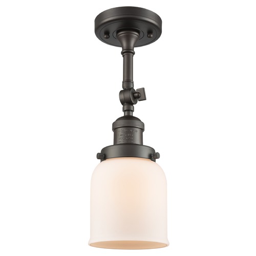 Innovations Lighting Small Bell Oil Rubbed Bronze Semi-Flush Mount by Innovations Lighting 201F-OB-G51