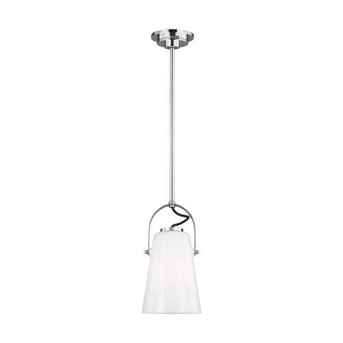 Visual Comfort Studio Collection Lauren Ralph Lauren 11.38-Inch Tall Hazel Polished Nickel Pendant by Visual Comfort Studio LP1011PN