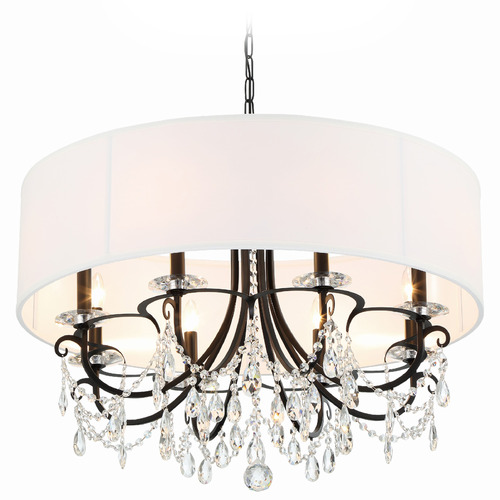 Crystorama Lighting Crystorama Lighting Othello Matte Black Crystal Chandelier 6628-MK-CL-MWP