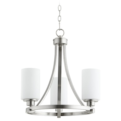 Quorum Lighting Lancaster Satin Nickel Chandelier by Quorum Lighting 6207-3-65