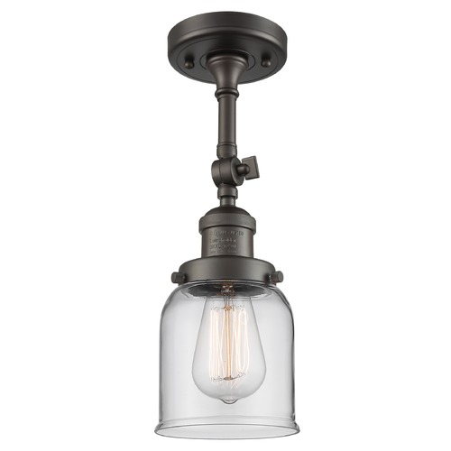 Innovations Lighting Small Bell Oil Rubbed Bronze Semi-Flush Mount by Innovations Lighting 201F-OB-G52