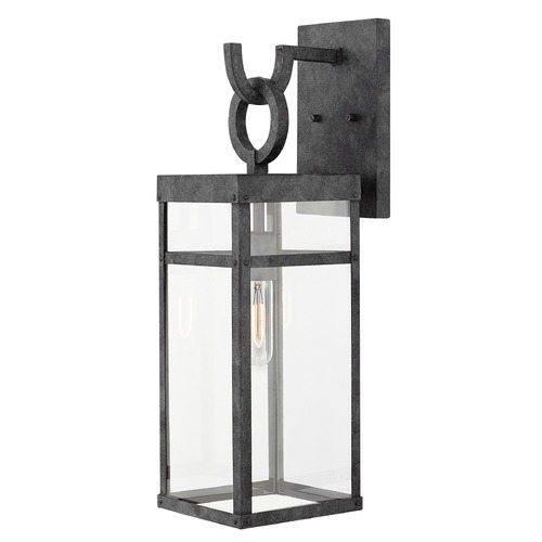 Hinkley Porter Large Aged Zinc LED Outdoor Wall Light by Hinkley Lighting 2804DZ-LL