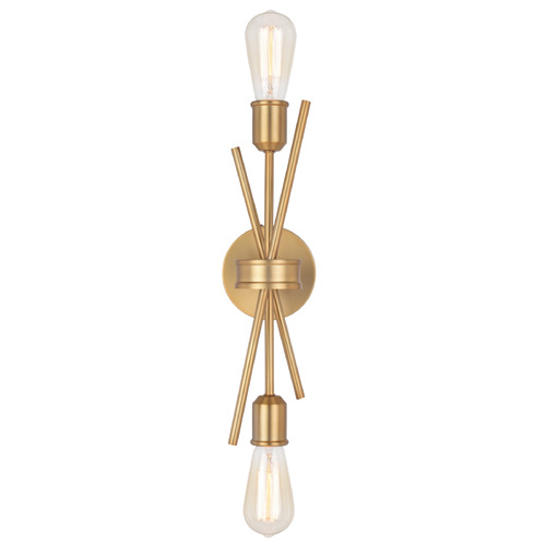 Vaxcel Lighting Vaxcel Lighting Estelle Natural Brass Sconce W0420